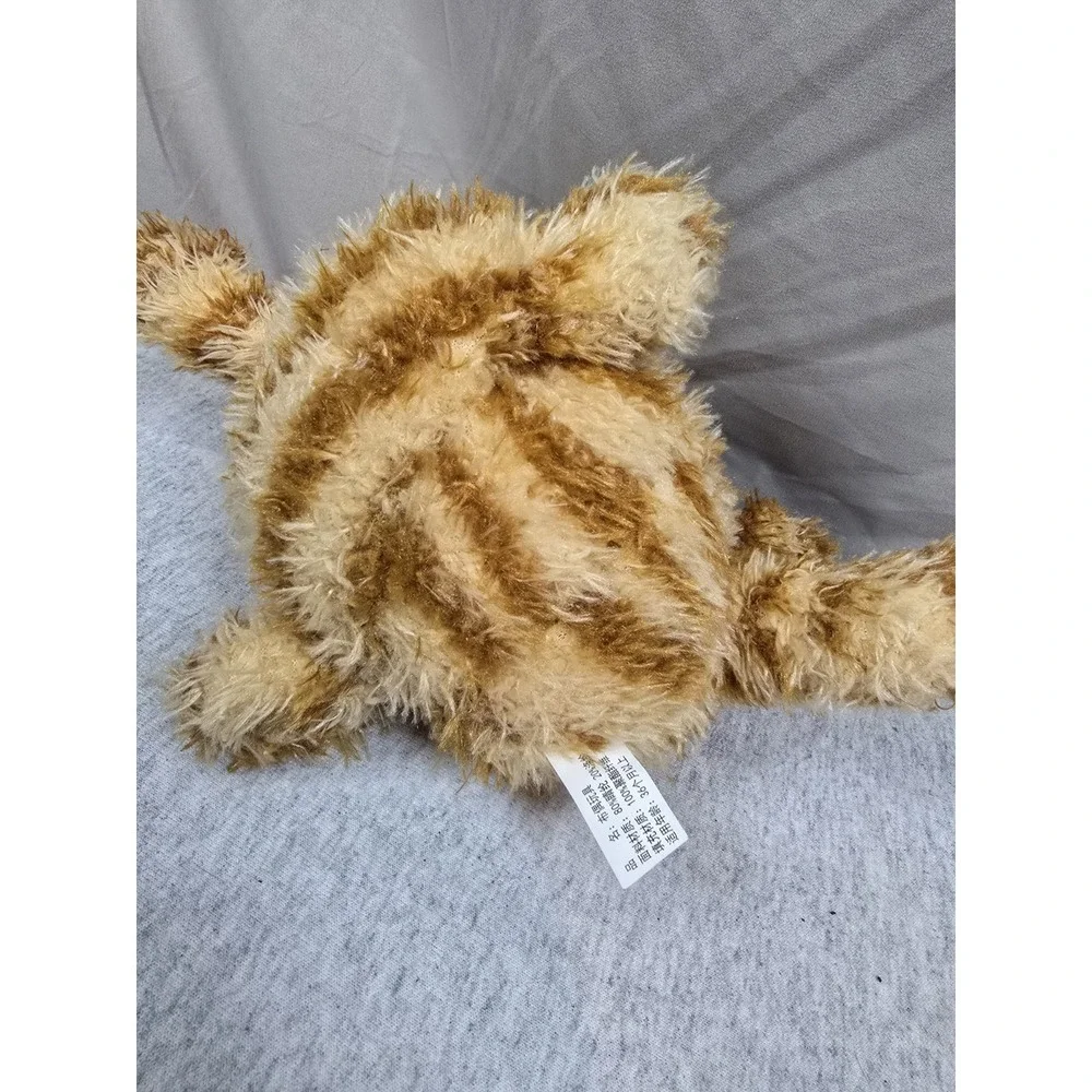 Fat Angry Cat Plush Doll Orange Tabby Grumpy Cat Bulging Eyes Soft Toy EUC